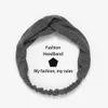 Women Headband Cross Top Knot Elastic Hair Bands Soft Solid Color Girls Hairband Hair Accessories Twisted Knotted Head wrap free DHL