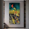 Koi Fish Feng Shui Carp Gold Fish Pictures Oil Painting on Canvas Posters and Prints Cuadros Wall Art Pictures For Living Room