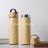 500 ml Bambus Wasser Flasche Thermos Edelstahl Liner Vakuum Flaschen Tee Tasse Isolierte Umweltfreundliche Tumbler Trinken