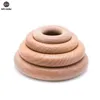 Let's Make Beech Wood 50pc Wooden Ring 40/55/60/70mm Teether DIY Bracelet Crafts Gift Teething Accessory Baby 211106