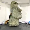 Pallone gonfiabile personalizzato della statua della pietra dell'isola di pasqua altezza di 3 m che fa pubblicità al modello misterioso di Moai soffiato ad aria per l'evento all'aperto
