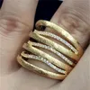 missvikki Luxury Trendy Vintage golden Rings Lines Shape Saudi Arabic Dubai Ring aretes de mujer modernos High Quality 2021