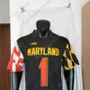 Maryland Terrapins Fotbollströja NCAA College Stefon Diggs Svart Storlek S-3XL Alla sydda ungdomsmän