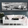 Ретро воздушные судны холст арт абстрактные пустые и белые плакаты и печатает самолет картина стены для гостиной домашний декор
