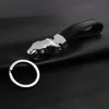 Men Leather Keychain Gifts Jaguar Car Key Chain Stainless Key ring Metal Keychains Men Jewelry G1019