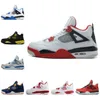 2021 Nieuwe Sail 4 Mens Basketbal Schoenen 4S Crème Deep Ocean Neon Metallic Pack Royalty Cactus Jack Wit Cement 4s Brand Rood Zuiver Money Trainers Sport Sneakers F53