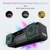 X7 50W 블루투스 스피커 BT5.0 휴대용 HIFI 서브 우퍼 IPX5 방수 8-15H PlayTime Type-C 포트 하위 우퍼와 음성 조수