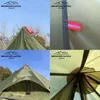 3-4 Person Ultralight Outdoor Camping Big Pyramid Tent Awnings Shelter With Chimney Hole For Bird Watching Cooking 220216