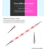 5PCS / Set 2 Way Acrylique Nail Dotting Pen Tool Art Tip Dot Paint Kit de manucure, Stone Gaufrage Stylet pour la peinture (5pcs / pack)