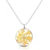 Collier de fleurs séchées pour femmes cadeaux mode boule de verre clair breloques pendentif rond colliers lien chaîne bijoux mignons