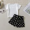 Été amour T-shirt + dot shorts deux pièces bébé fille ensemble de vêtements à manches courtes enfants tenues vêtements