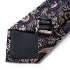 s Luxury Paisley 100% Silk Necktie Handkerchief Men's Gift Business Wedding Cravat Neckwer Tie Clip Drop