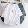 Magliette Harajuku Donna Cotone Cartoon Stampato Kawaii Top per Donna Oversize Vintage Divertente T-Shirt Donna Teeshirts 210506