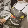 Starship Sun Star Pattern Crop Canotte Fit Donna Estate Stampa Fungus Retro Streewear Cool Ladies Caims Top Canotta da donna X0507