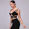 Metal Buckle Camisole Cropped Shirt Women's Short Jacket Black Sexy Hollow Backless Bandage Sleeveless Camisole Solid Color Vest 210616