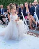 New Bow Lace Ball Gown Flower Girl Dresses For Wedding Sweet Long Sleeve Soft Tulle Girls Princess Communion Dresses FS9780