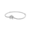 Clusterringen Fijne sieraden Authentiek 925 Sterling Silver Bead Fit Pandora Charmarmbanden Star Dubbele Cirkel Snake Botketen Roségoud Veiligheid Hanger Diy -kralen