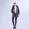 Winter Imitation Fur Hooded Coat Rabbit Women's Medium Long Warm Large Size Faux Jacket 211213