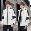 Winter Mens Parka Jackets Waterproof Warm White Duck Down Jacket Men Thick Casual Hooded Puffer Coat Patchwork Outdoor 211206