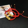 Strands Lucky Beads Mythical Wild Animal Red Rope Armband Bangle Hand String Män och Kvinnor Tillbehör Partihandel