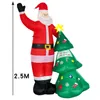 Dekoracje świąteczne Święty Mikołaj LED Luminous Choinki nadmuchiwane Dom Ogród Snowman Model Xmas Ozdoby W-01149