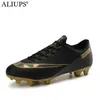 ALIUPS 2021 Men Soccer Shoes Adult Kids TF/FG Football Boots Cleats Grass Training Sport Footwear Sneakers Plus Size 32-47 H1125