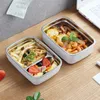 Single Layer Double layer Lunch Box Food Container Portable Food Storage Container Bento Box Dinnerware Microwave Children Kids 210925