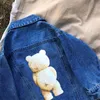 Cappotto di jeans a maniche lunghe per ragazze di arrivo primaverile Giacche per orsi di cartoni animati per bambini Abbigliamento per bambini 210528