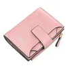 Ladies Short Wallet ID Card Holder Red Elegant High Quality PU Leather Small Zipper Coin Purse Wallets1298K