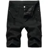 Mode eingetroffen Herren Denim Shorts Distress Ripped Destroyed Schwarz Weiß Kurze Jeans Herrenhose