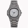 Relojes de pulsera Cuatro Cuarto Reloj de cuarzo Moda Cuadrado Diamante Banda de acero Calendario Reloj de pulsera 100pcs / Lot