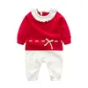 Spring Autumn born Infant Baby Girls Cute Knit Rompers Clothing Kids Girl Long Sleeve Clothes 210429