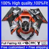 Injection Mold Fairings For SUZUKI GSX-R750 K1 750CC GSXR600 GSXR-750 01-03 Orange black 19No.9 GSXR 600 750 CC 01 02 03 600CC GSXR-600 GSXR750 2001 2002 2003 OEM Bodys