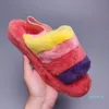 Designer Mulheres Chinelos Peludos Crianças Fluff Sim Slide Sapatos Casuais Mulheres Sandálias De Luxo 35-44