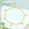 Anklet Bracelet Pure 24Kゴールド裸足かぎ針編みサンダルフットジュエリーレッグ女性エゲールレッグチェーンのためのフットブレスレット上の新しいアンクレット