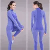 Marque Survêtement Sous-Vêtements Thermiques Femmes Hiver Séchage Rapide Haute Élastique Sous-Vêtements Longs Heat Pack Femmes Chaud Deux Pièces Ensemble 211221