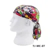 Durag Du-rag Copricapo Avvolgere la testa Berretto con teschio Doo Do Rag Pirata Sport Bandana Fascia per capelli Cappello a cuffia