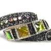 Western Vintage Rhinestone Belt Cowgirl Bling Large Crystal Studded Leather Belt Pin Buckle For Men Women8927011