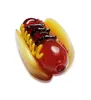 Grappige hotdog glazen pijp 4 inches tabak lepel hand handgemaakte rokende pijpen olie brander droge kruiden stuk hot hond vorm