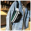 Femmes taille sac toile Mini mode épaule sac de messager loisirs lambrissé Fanny Pack pour filles voyage fermeture éclair poitrine poche