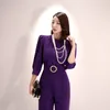 Spring Women Fashion Elegant Office Workwear Casual Jumpsuits Long Pants Jumpsuits Romper With Belt 210515