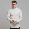 Maglioni dolcevita da uomo nuovi autunno Maglioni maschili solidi slim fit pullover lavorati a maglia moda maglioni casual maglieria Pull Homme 210421