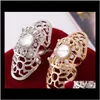 Cluster Drop Levering 2021 Crystal Joint Ring Designs Rose Gold Sieraden Persoonlijkheid Vinger Ringen Hand Mode Accessoires Kerst 9JFBN