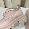 Botas Martin para mujer, diseñador de moda, parte inferior gruesa, otoño e invierno, espectáculo callejero, cabeza redonda, con cordones, cómodas