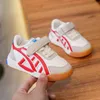 Children's Outono Contraste Cor Sneakers Meninos Confortáveis ​​Sapatos de Lazer Meninas Soft Vaca Muscle Sapatos G1025