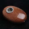 Natural Jinsha Stone Oval Crystal Pipe Simple Fashion Cigarette Holder Play Manufacturers Direct Sales