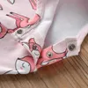 Pagliaccetto per neonate in cotone a maniche lunghe con stampa di cervi rosa tuta nata vestiti pigiami abbigliamento per bambini abiti 210816