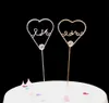 Partihandel Moon Crown Cake Topper Heart Toppers Baby Shower Födelsedag Dekoration Guld Silver Små För Boys Tjejer