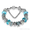 925スターリングシルバーメッキビーズクリスタルバタフライシャムブレスレットfor charm bracelet bangle diy jewelry for women4973533