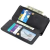 Plånbokstelefonfodral för iPhone 13 12 11 Pro Max XS XR X 7 8 Plus 2in1 Multifunktion Skinkänsla PU-läder Flip Kickstand Cover Case med blixtlåsväska